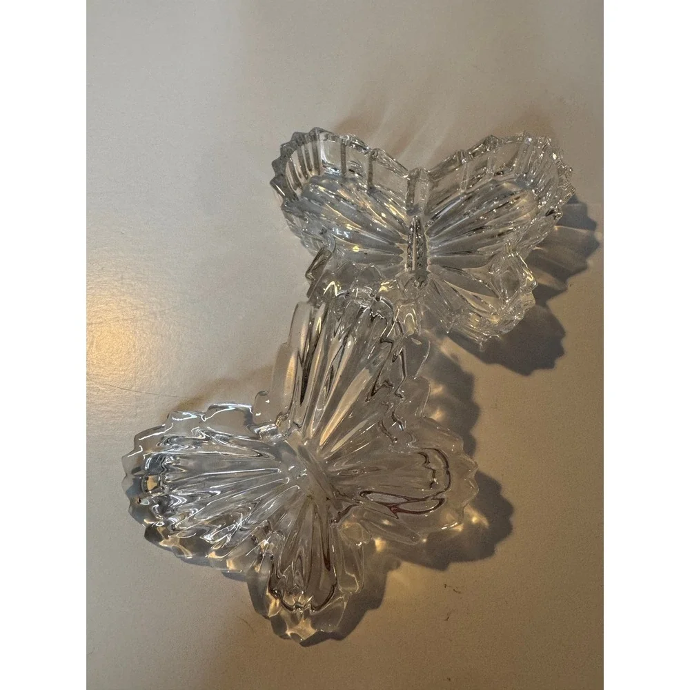 Mini Vintage‎ Gorham Crystal Butterfly Trinket Box